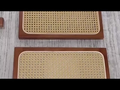 Sillones de comedor de madera y caña ajustable de tamaño Sillón de comedor de rotín de madera