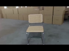 Sillones de comedor de rodillo modernos de mediados de siglo Marco de metal Sillón de comedor de rodillo