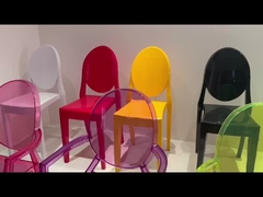 Hermosa silla fantasma de diseño rosa con brazos sillas fantasma chiavari