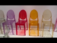 Polípropileno sillas Chiavari transparentes Champagne sillas Chiavari acrílicas transparentes