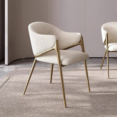 comprar Sillas de restaurante tapizadas en oro sillas de comedor tapizadas en blanco con patas de acero Fabricación en línea