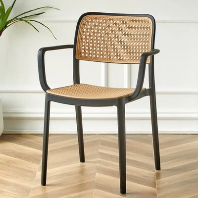 comprar Casa sillas de comedor de plástico de ratán sillas de comedor de plástico apilables Fabricación en línea
