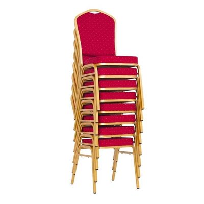 comprar Sillones de banquete de tejido rojo para bodas Sillones de banquete apilables al por mayor Fabricación en línea