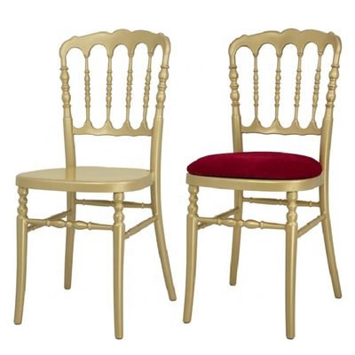 comprar Sillas de banquete apilables de oro personalizadas sillas de sala de recepción de oro Fabricación en línea