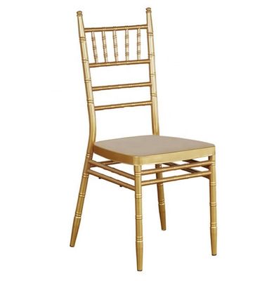 comprar Restaurante Gold Chiavari sillas de boda marco metálico de tela sillas de banquete Fabricación en línea