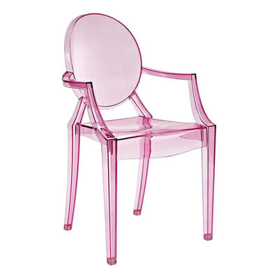 comprar Hermosa silla fantasma de diseño rosa con brazos sillas fantasma chiavari Fabricación en línea