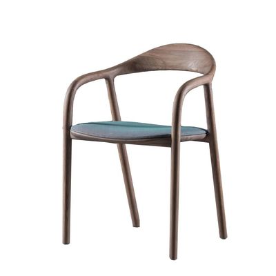 comprar Sillas de comedor de madera sólida de ceniza sillas de comedor de madera oscura con cojín de tela de cuero Fabricación en línea