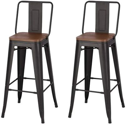 comprar Sillones de bar industrial de época con espaldas / Sillones de bar de metal comerciales Fabricación en línea