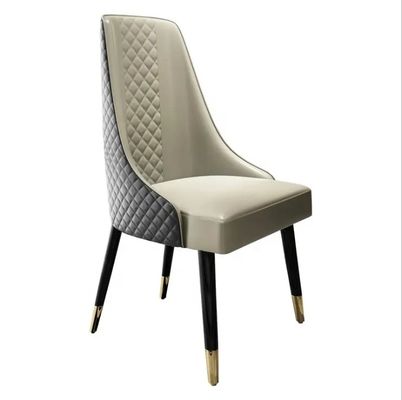 comprar Sillones de comedor tapizados de marfil de cuero PU ODM Sillones de comedor tapizados Fabricación en línea