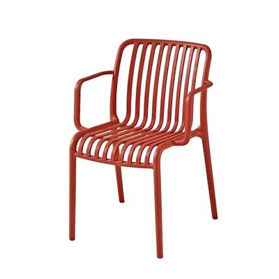 comprar Sillones de jardín de plástico rojo sillas de comedor de plástico nórdico silla de plástico negro apilada Fabricación en línea