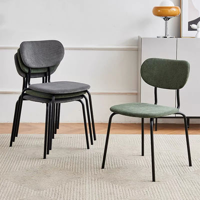 comprar Silla de comedor de terciopelo o cuero con patas de metal ajustables Fabricación en línea