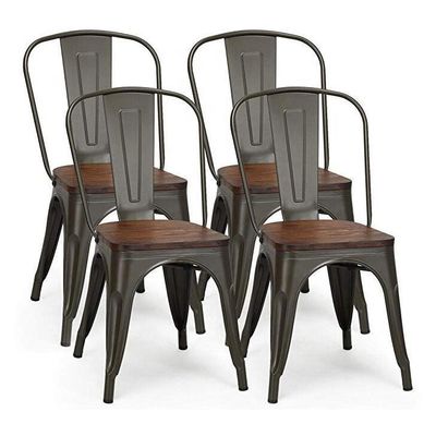 comprar Sillones de comedor estilo café Tolix Silla lateral Tolix Silla de comedor de metal apilada Fabricación en línea