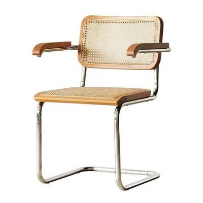 comprar Sillones de comedor de rodillo modernos de mediados de siglo Marco de metal Sillón de comedor de rodillo Fabricación en línea