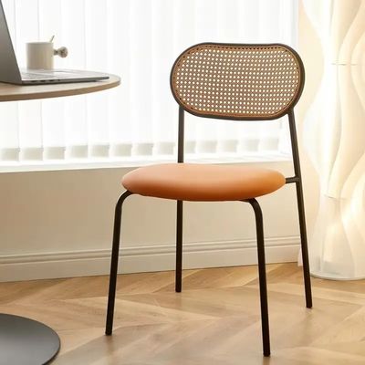 comprar Sillones de comedor con espalda de ratán apilables Fabricación en línea
