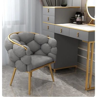 comprar Sillones de comedor de terciopelo ajustables con tapicería de color beige Fabricación en línea