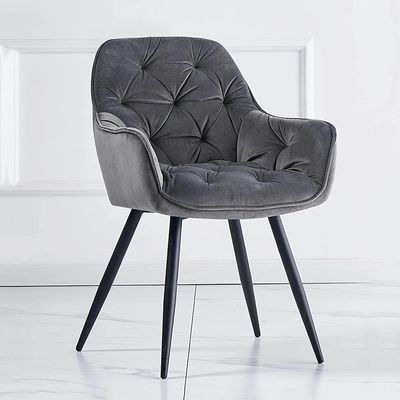 comprar Sillones de comedor tapizados de terciopelo suave Sillones de comedor con almohadillas nórdicas contemporáneas Fabricación en línea