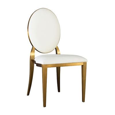 comprar Sillas de banquete de aluminio de oro sillas de salón de baile de color blanco personalizadas Fabricación en línea