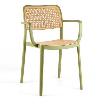 comprar Silla de restaurante de ratán de plástico apilable de PP de plástico silla de comedor Fabricación en línea