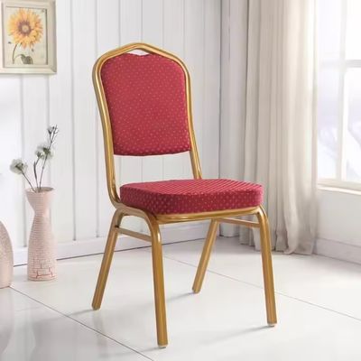 comprar Sillas apilables doradas de metal y hierro para banquetes de boda, salón de eventos y hotel Fabricación en línea