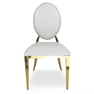 comprar Sillón de almohadilla de espalda redonda de metal sillas de banquete para eventos de bodas en hoteles restaurantes Fabricación en línea