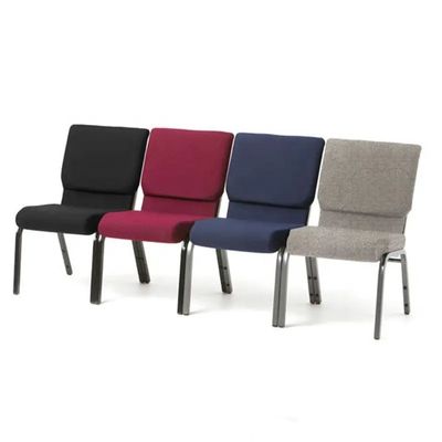 comprar Moderno Multicolor de la iglesia del púlpito sillas cómodas de la almohadilla trasera marco de metal apilable Fabricación en línea