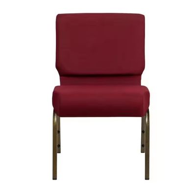 Sillones de iglesia rojos entrelazados Sillones de adoración apilables de tela