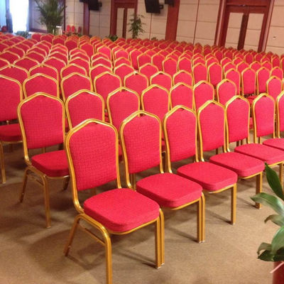 Sillones de banquete de borgoña apilables sillas de banquete de hierro