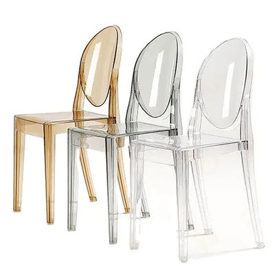 Polípropileno sillas Chiavari transparentes Champagne sillas Chiavari acrílicas transparentes