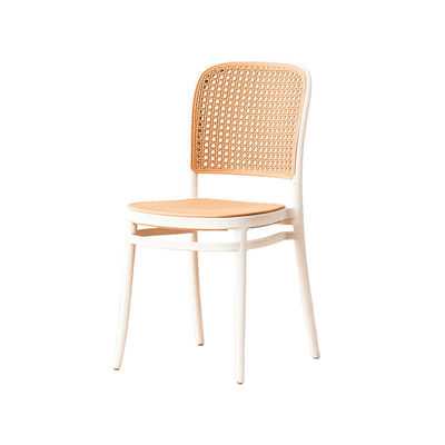 Silla de café de plástico Bistro de ratán sillas de comedor de plástico contemporáneo