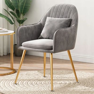 Sillones de comedor tapizados grises modernos OEM ODM sillas de cocina tapizadas