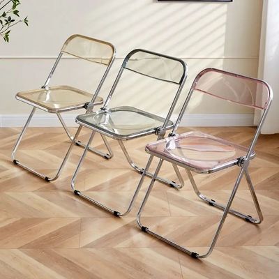 Silla de acrílico plegable transparente OEM ODM sillas plegables de acrílico transparentes