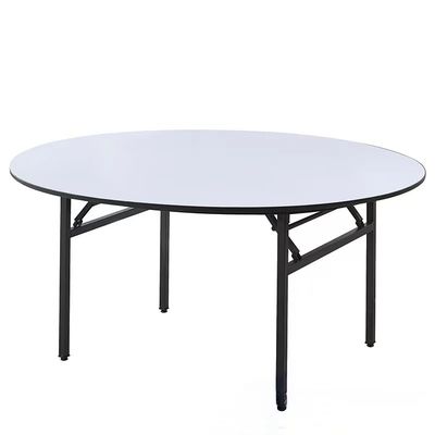 OEM Mesa plegable de plástico redonda MDF Mesas de banquete redondas plegables