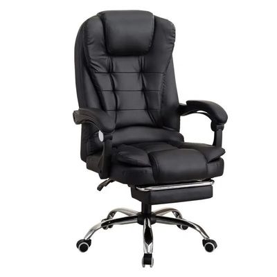 Silla giratoria ejecutiva de cuero con respaldo para los pies