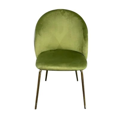 Sillas de comedor tapizadas de color verde salvia silla tapizada de bucle confortable