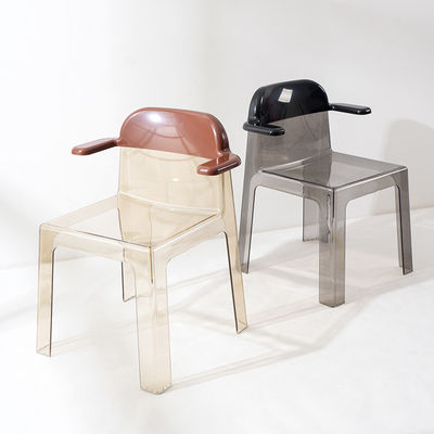 Sillones de comedor de acrílico transparente creativo ver a través de sillas de comedor de plástico
