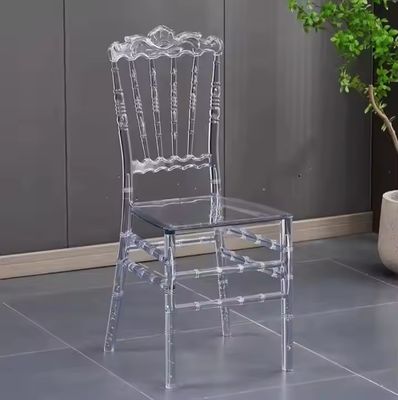 Sillones Chiavari contemporáneos apilables PC Sillones Chiavari de cristal de plástico