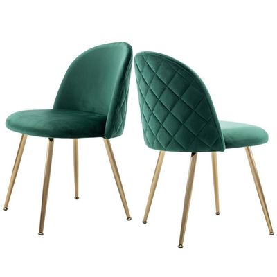 Sillones sin brazos con respaldo alto y tapizado de terciopelo suave para asientos de restaurante moderno