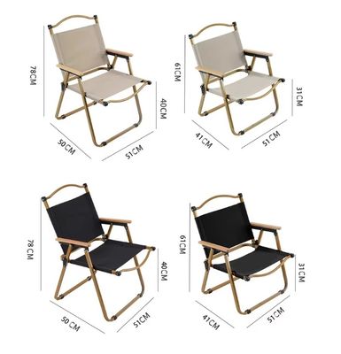 Silla de camping plegable para exteriores estilo Kermit, tubo cuadrado, asiento de ocio audaz, plegable y portátil
